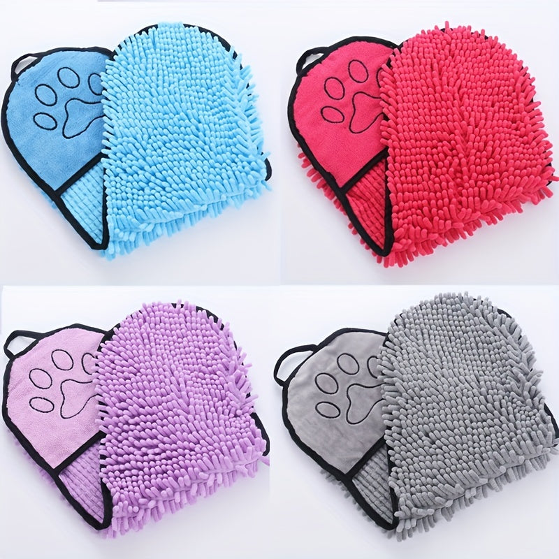 Microfiber Quick-Dry Dog Towel With Hand Pockets For Medium Large Pets