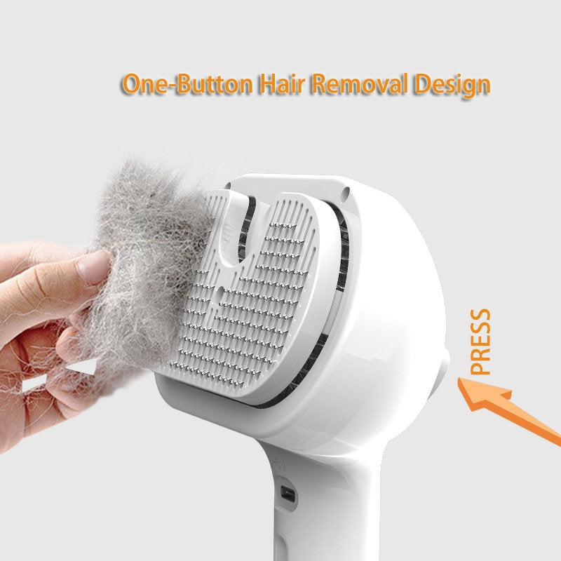 Self-Cleaning Pet Hair Remover Comb With Built-In Humidifier