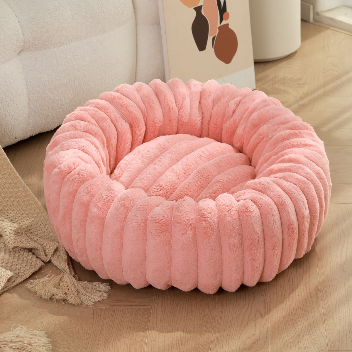 High-Weight Plush Pet Nest Warm Bed For Cats Dogs Rabbits