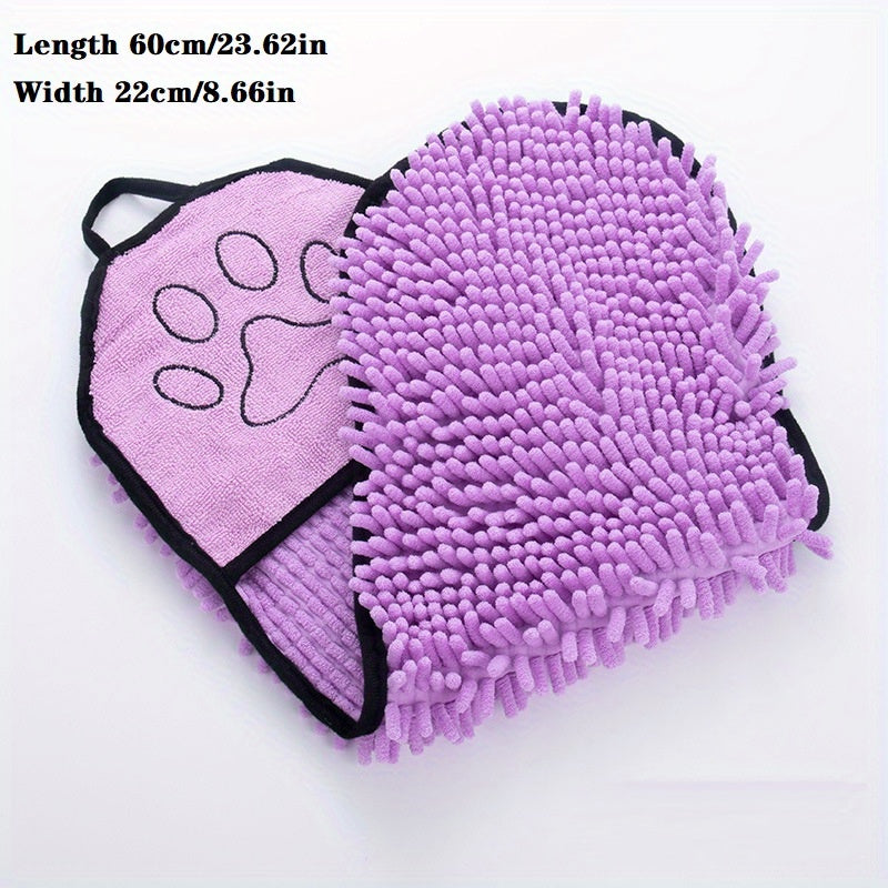 Microfiber Quick-Dry Dog Towel With Hand Pockets For Medium Large Pets