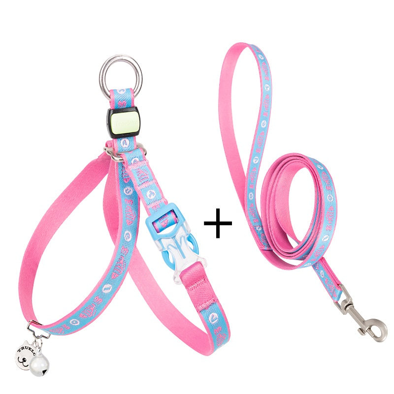 Cat And Small Dog Harness Vest With Bell And Leash