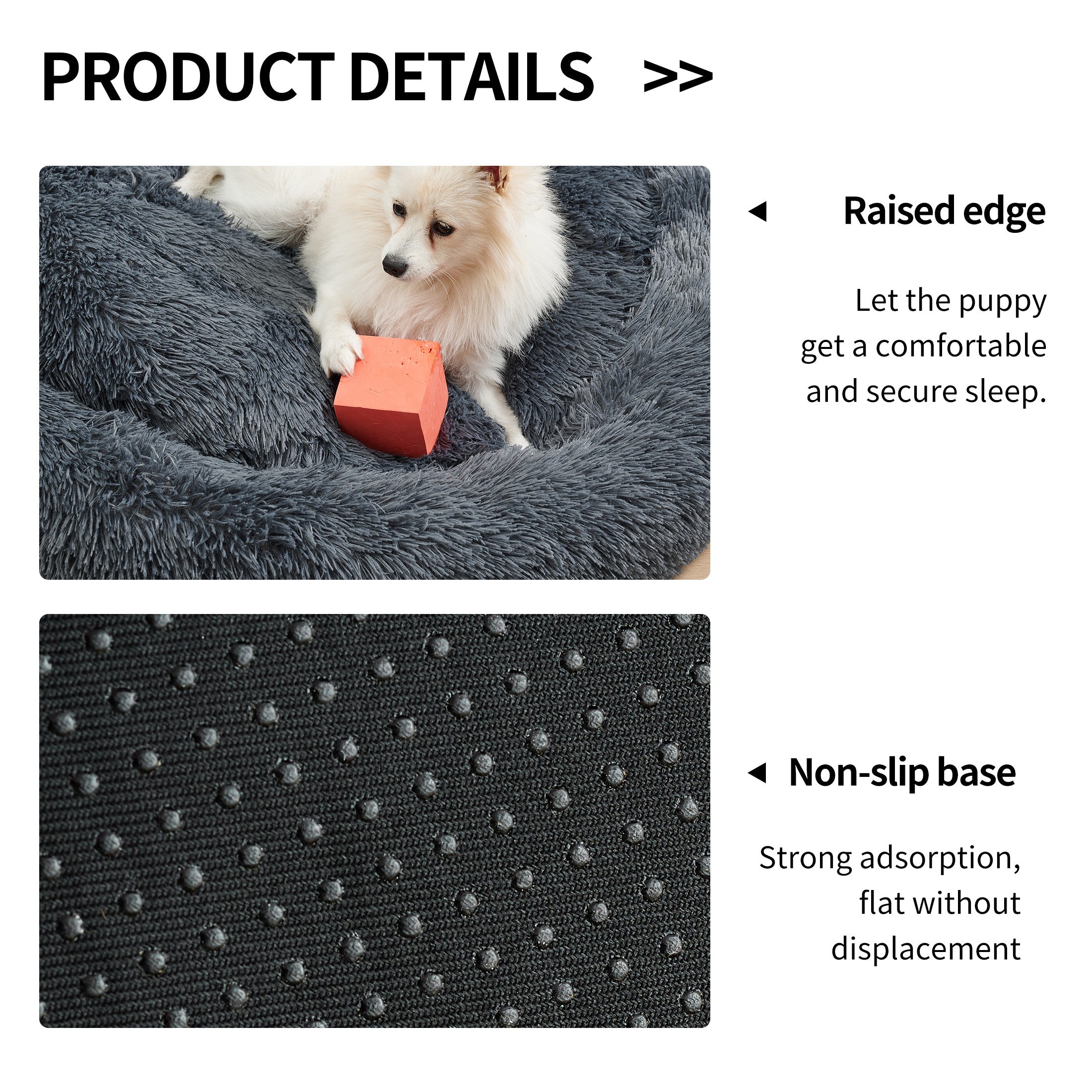Indoor Doughnut-Shaped Washable Pet Bed For Cats And Dogs