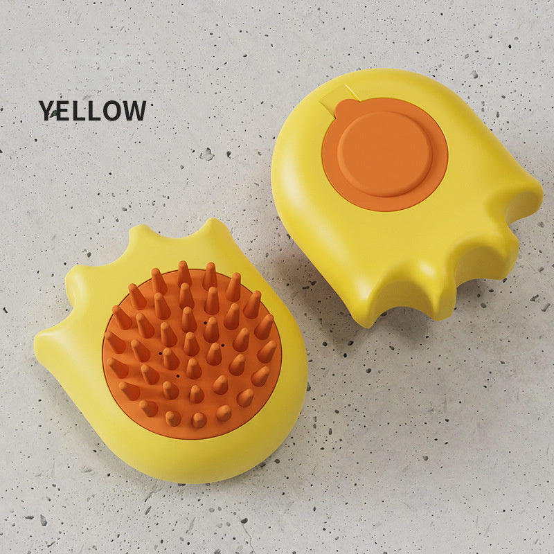 Pet Bath Massage Brush With Shampoo Holder For Cats And Dogs