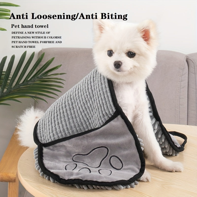 Microfiber Quick-Dry Dog Towel With Hand Pockets For Medium Large Pets