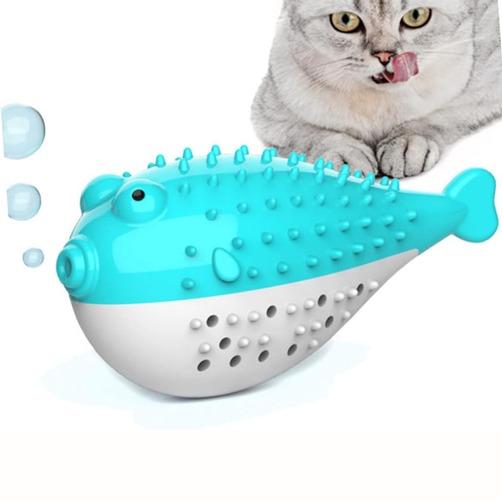 Mint Silicone Cat Chew Toy Toothbrush Teaser For Cats