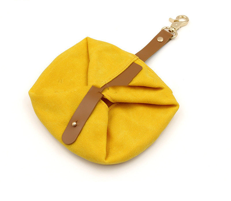 Folding Canvas Dog Bowl Portable Feeding And Water Bowl
