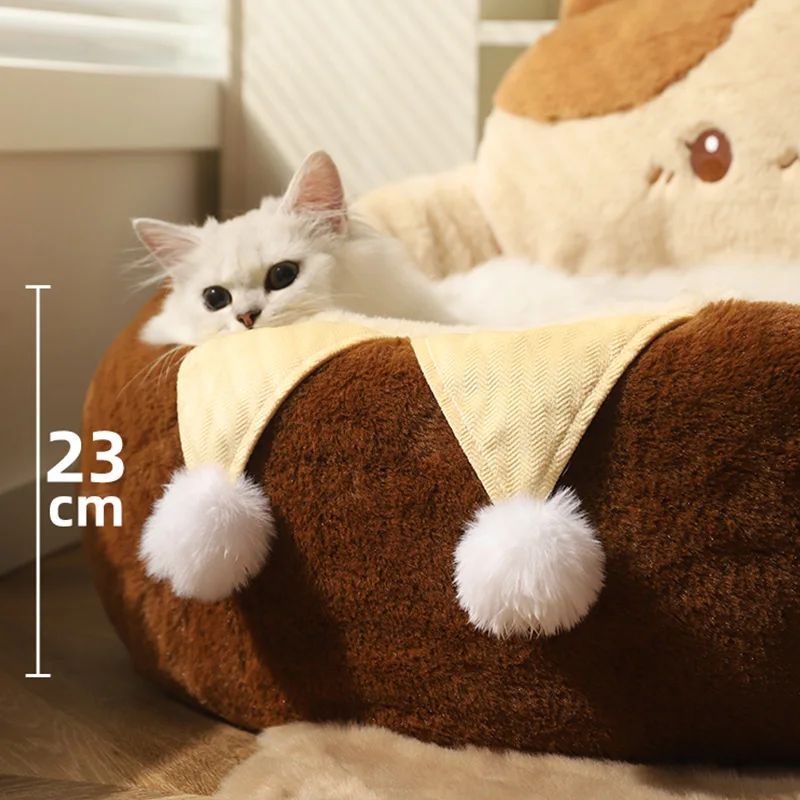 Round Cat Dog Sofa Bed Soft Warm Winter Mattress Cushion