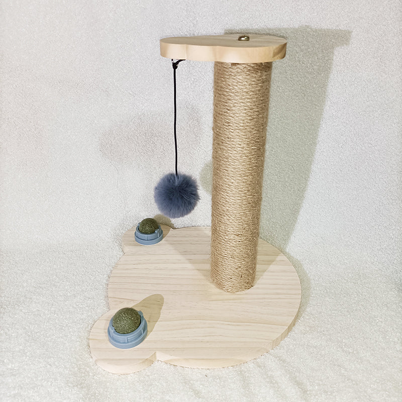 Solid Wood Cat Turntable Bite-Resistant Interactive Toy