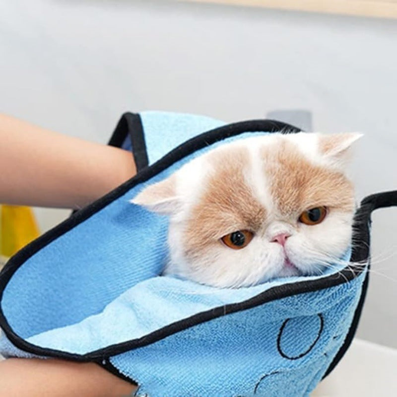 Quick-Absorb Pet Bath Towel For Dogs And Cats