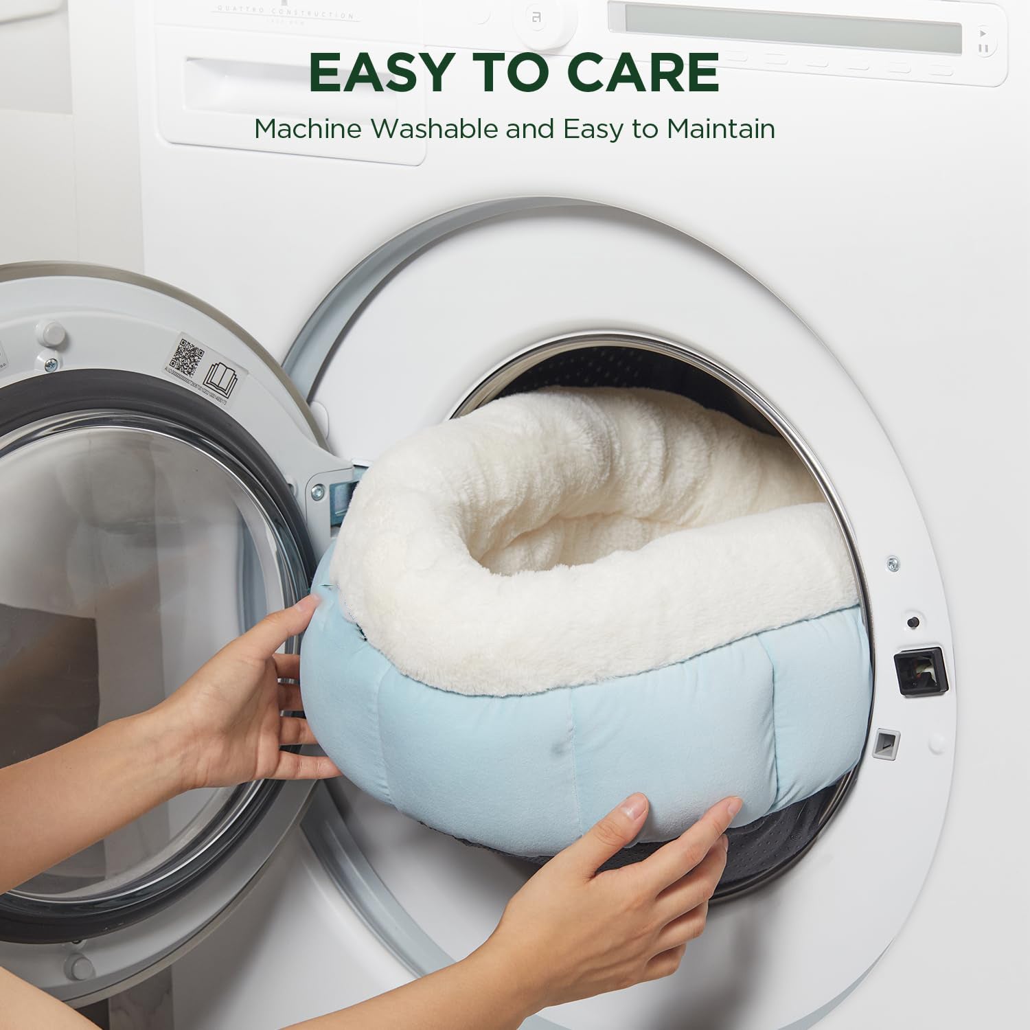 Donut Pet Bed Washable Round Bed For Small Dogs Cats