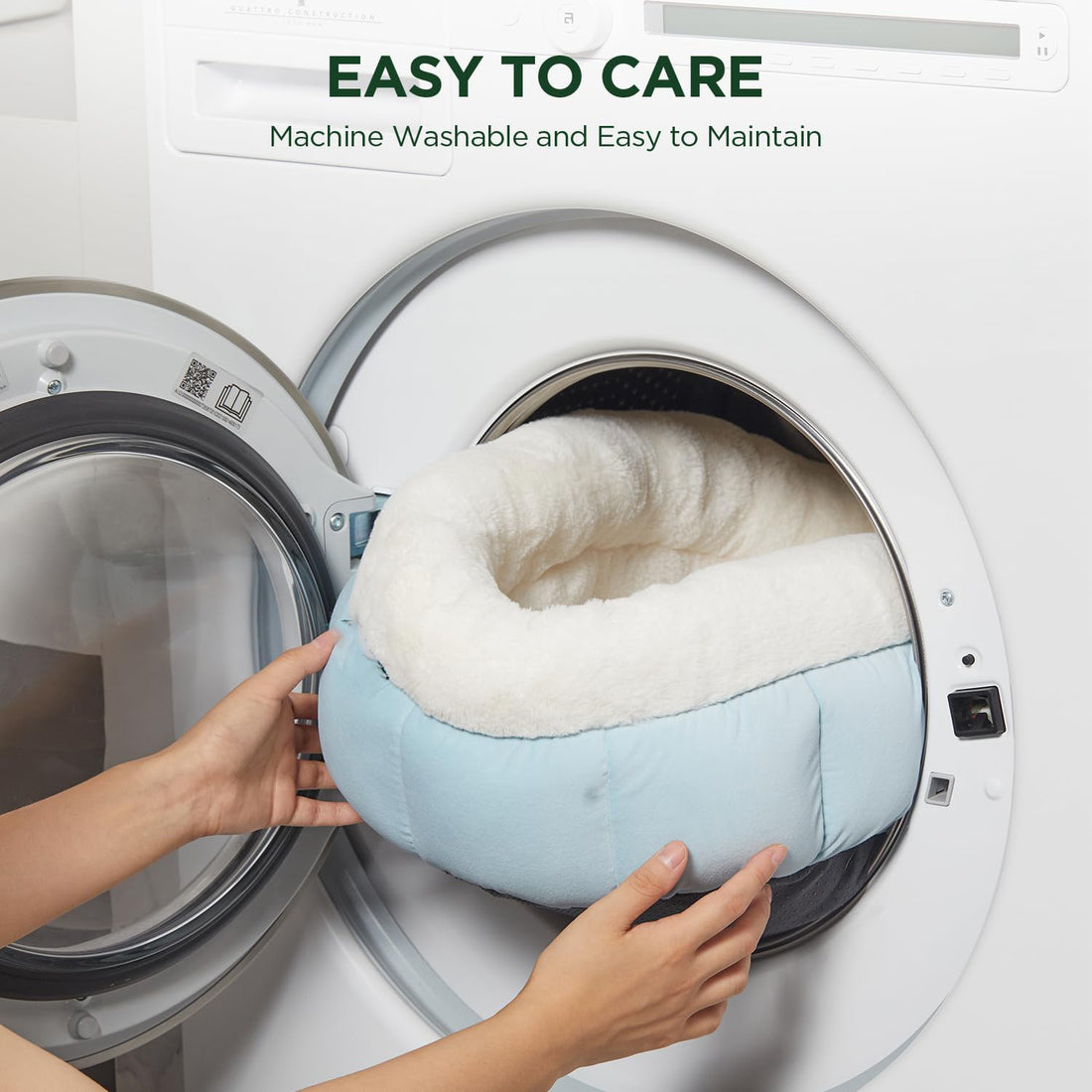 Donut Pet Bed Washable Round Bed For Small Dogs Cats