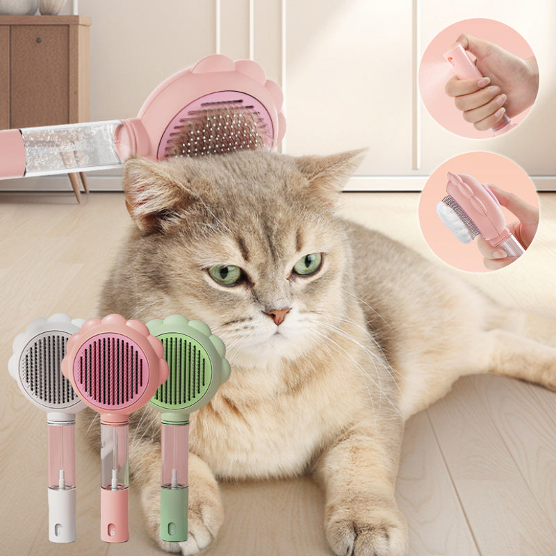 2-in-1 Self-Cleaning Dog Brush And Hair Remover Comb
