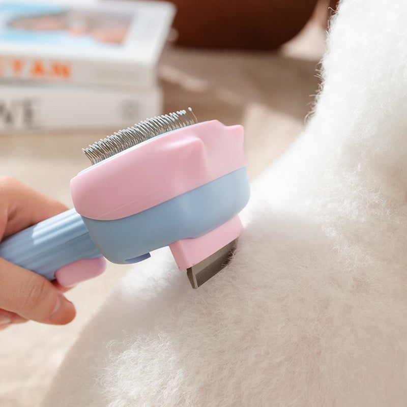 Dog And Cat Deshedding Brush With Dematting Comb For All Hair Types