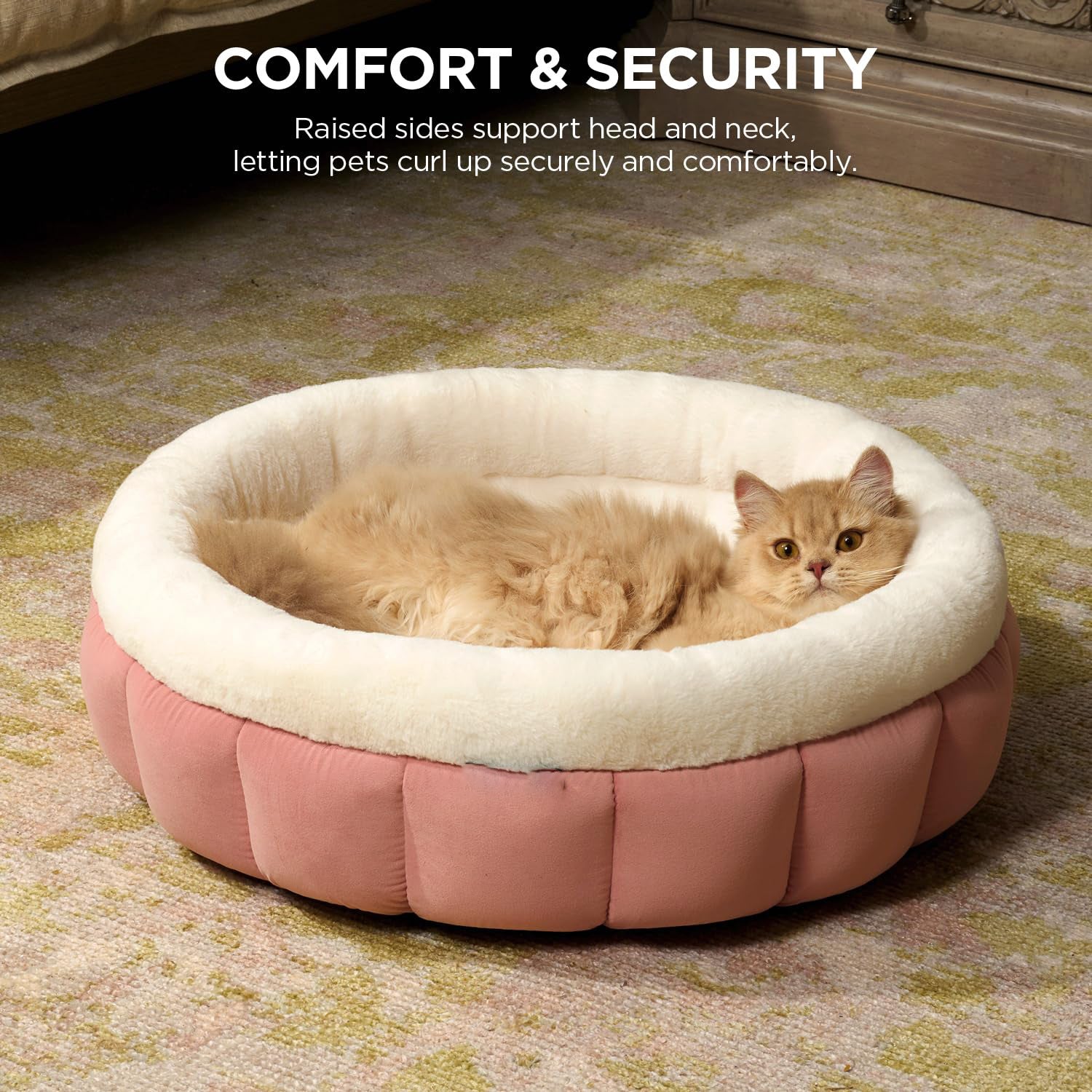 Donut Pet Bed Washable Round Bed For Small Dogs Cats