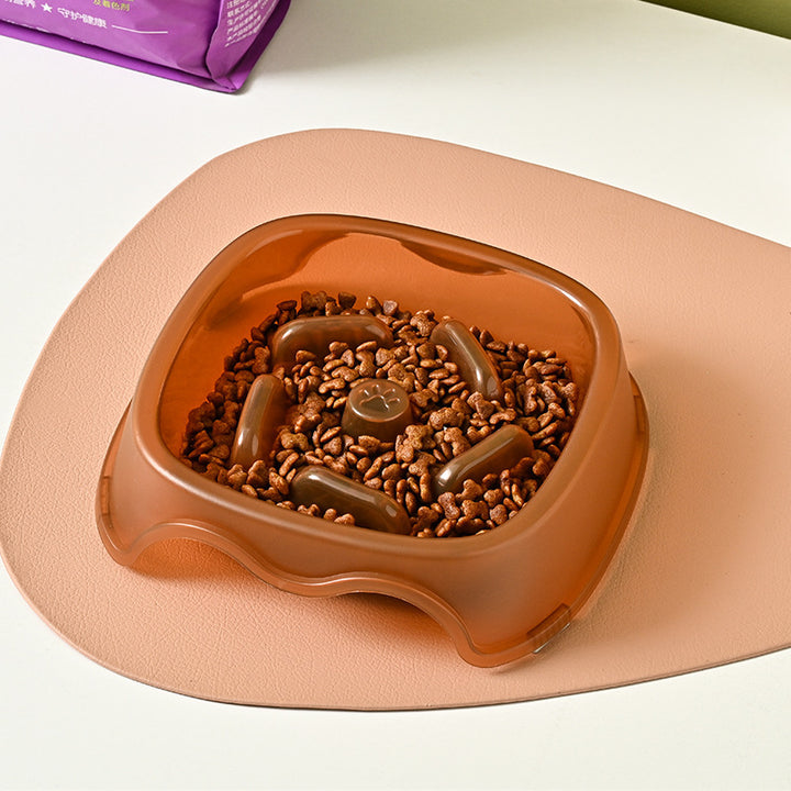 Slow Feed Anti-Choking Dog Water And Food Bowl Plastic