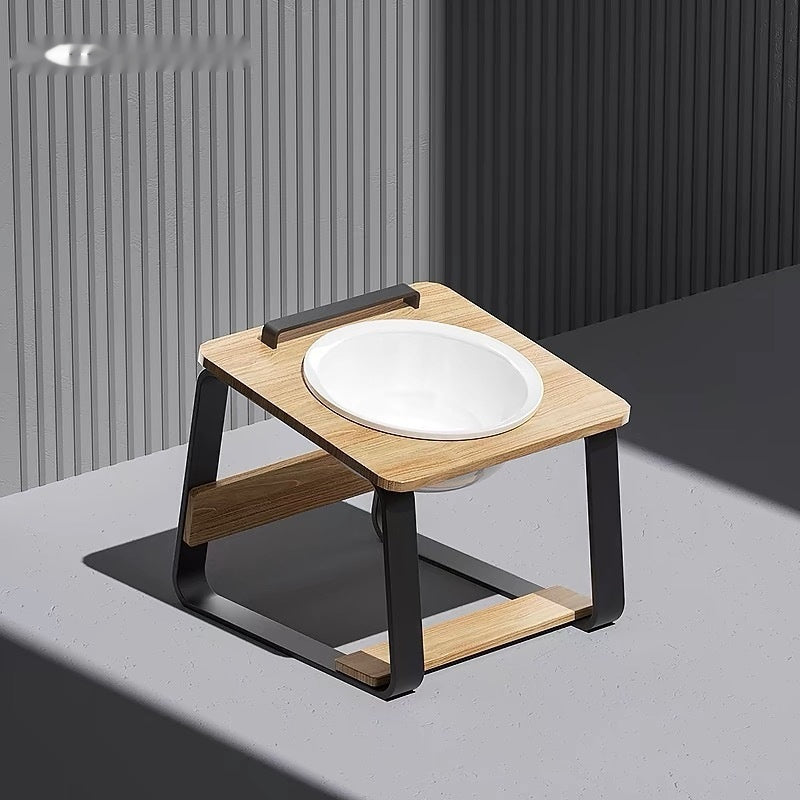 Ceramic Double Pet Bowl Water And Food Holder For Cats