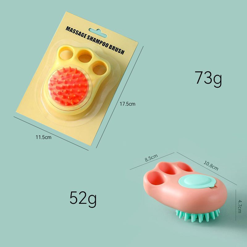 Cat And Dog Bath Massage Brush With Claw Design