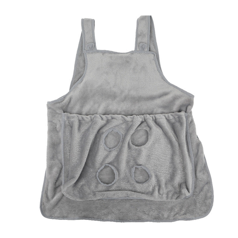Plush Pet Carrier Apron Bag For Small Cats And Dogs