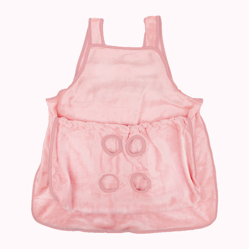 Plush Pet Carrier Apron Bag For Small Cats And Dogs