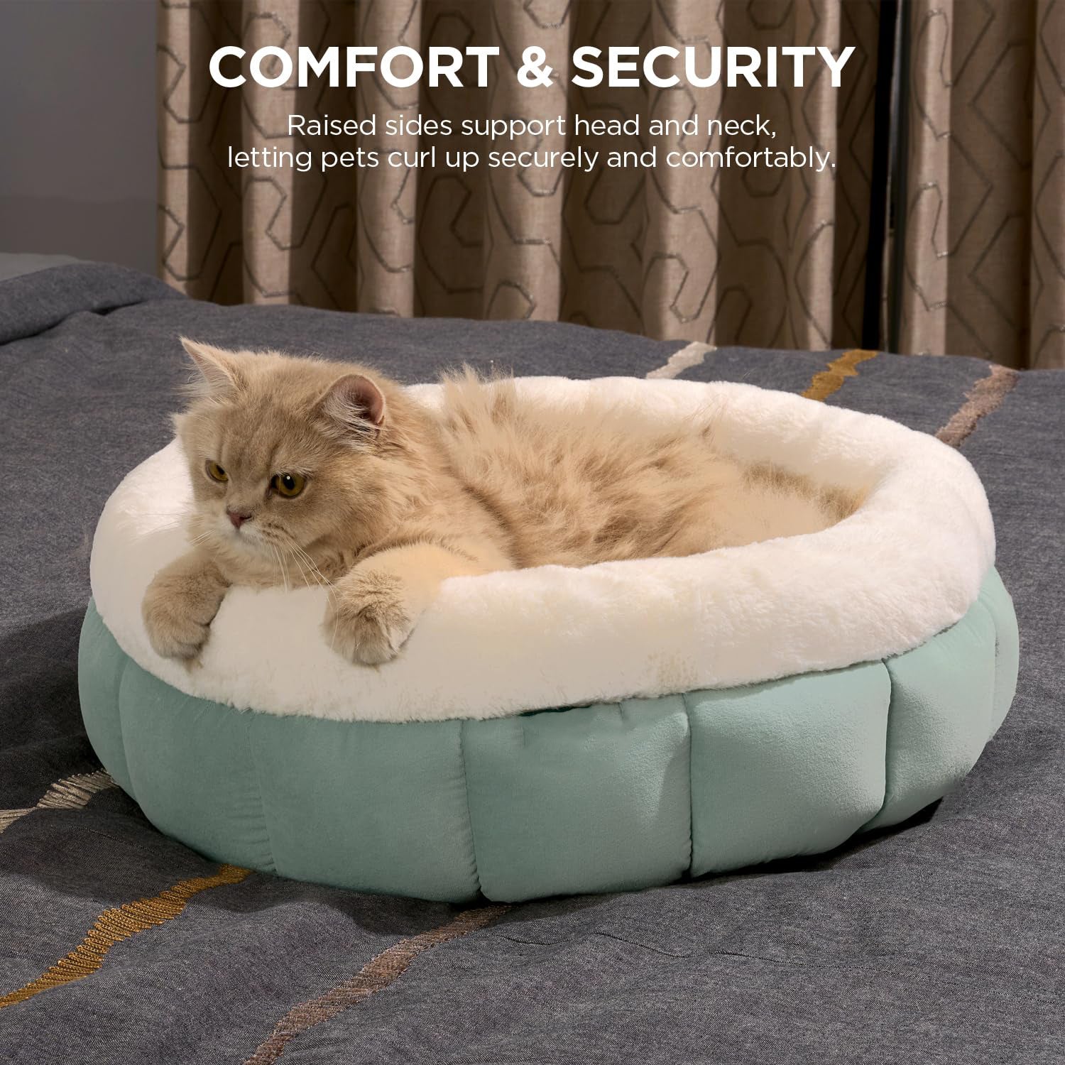 Donut Pet Bed Washable Round Bed For Small Dogs Cats