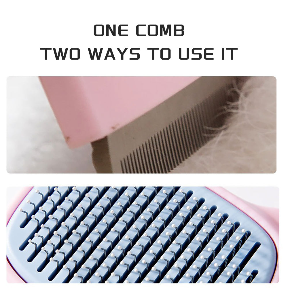 Dog And Cat Deshedding Brush With Dematting Comb For All Hair Types