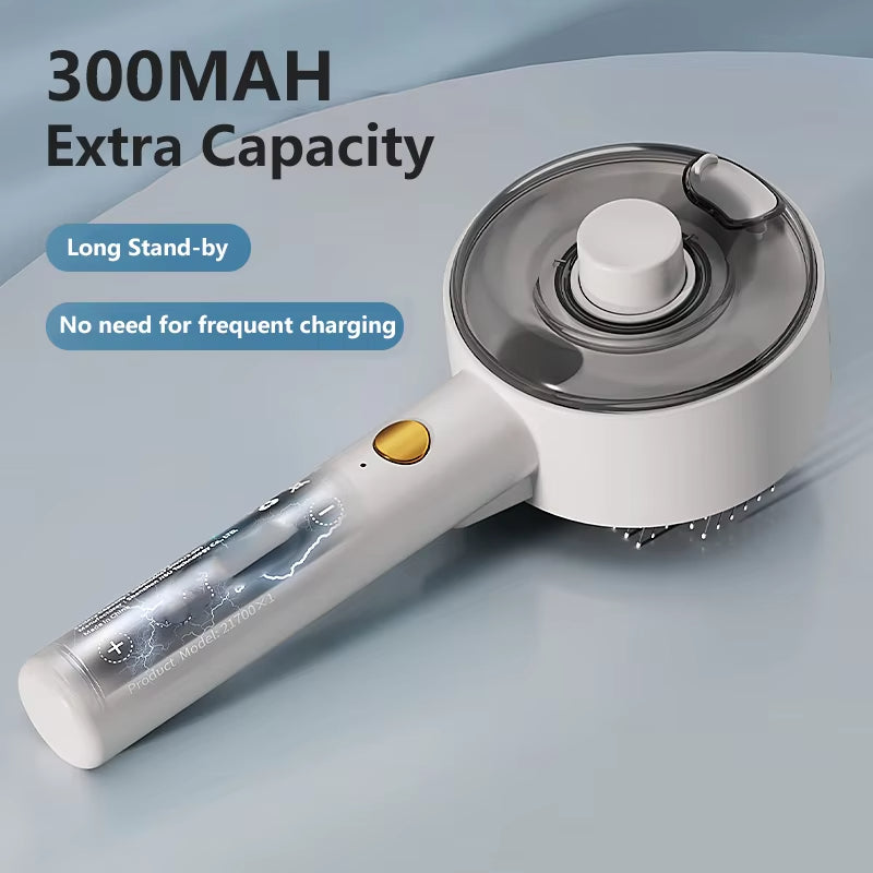 3-in-1 Electric Steam Brush For Pet Grooming And Massage