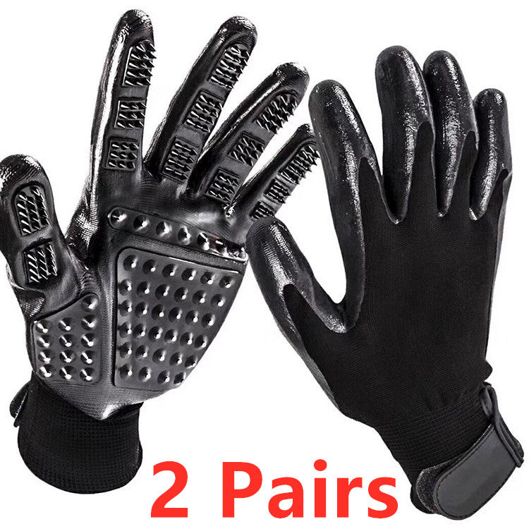 Soft Rubber Pet Grooming Glove Hair Remover For Cats Dogs Horses